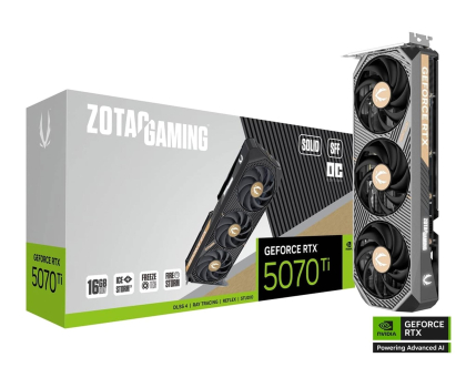 Podzespół komputerowy ZOTAC GeForce RTX 5070 Ti Solid OC SFF 16GB GDDR7 DLSS4